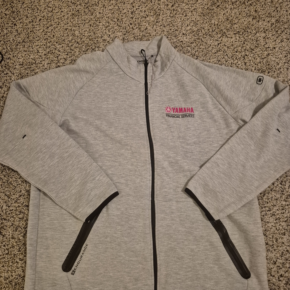 OGIO Heather Gray Sweatshirt with Pink and Black Embroidery